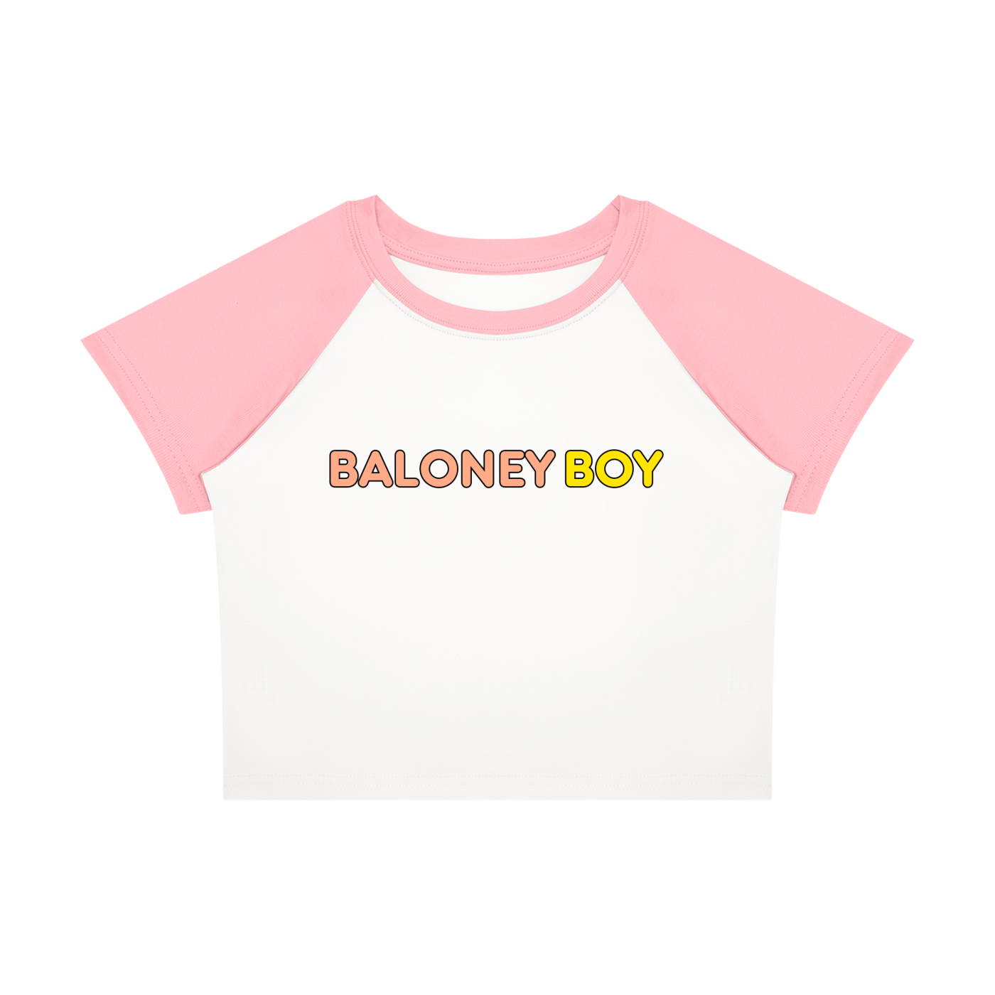 Color Block Crop T-Shirt