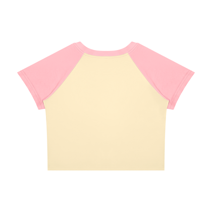 Color Block Crop T-Shirt