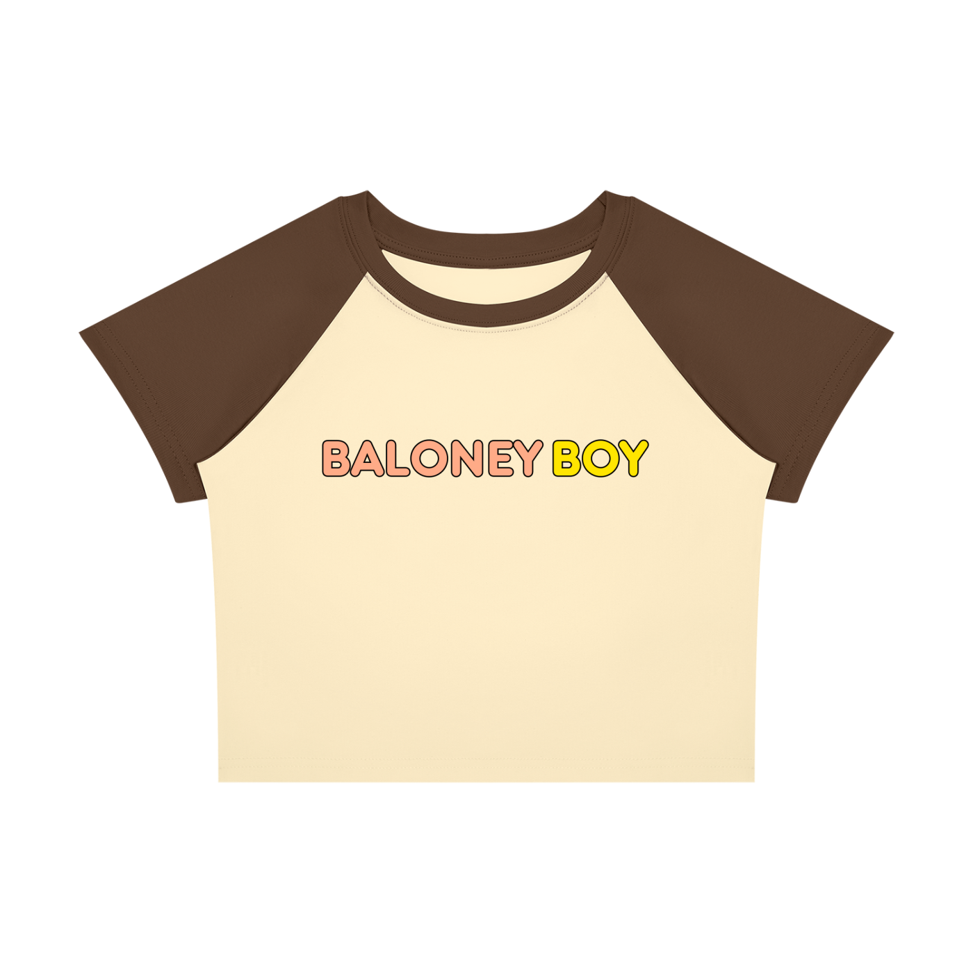 Color Block Crop T-Shirt