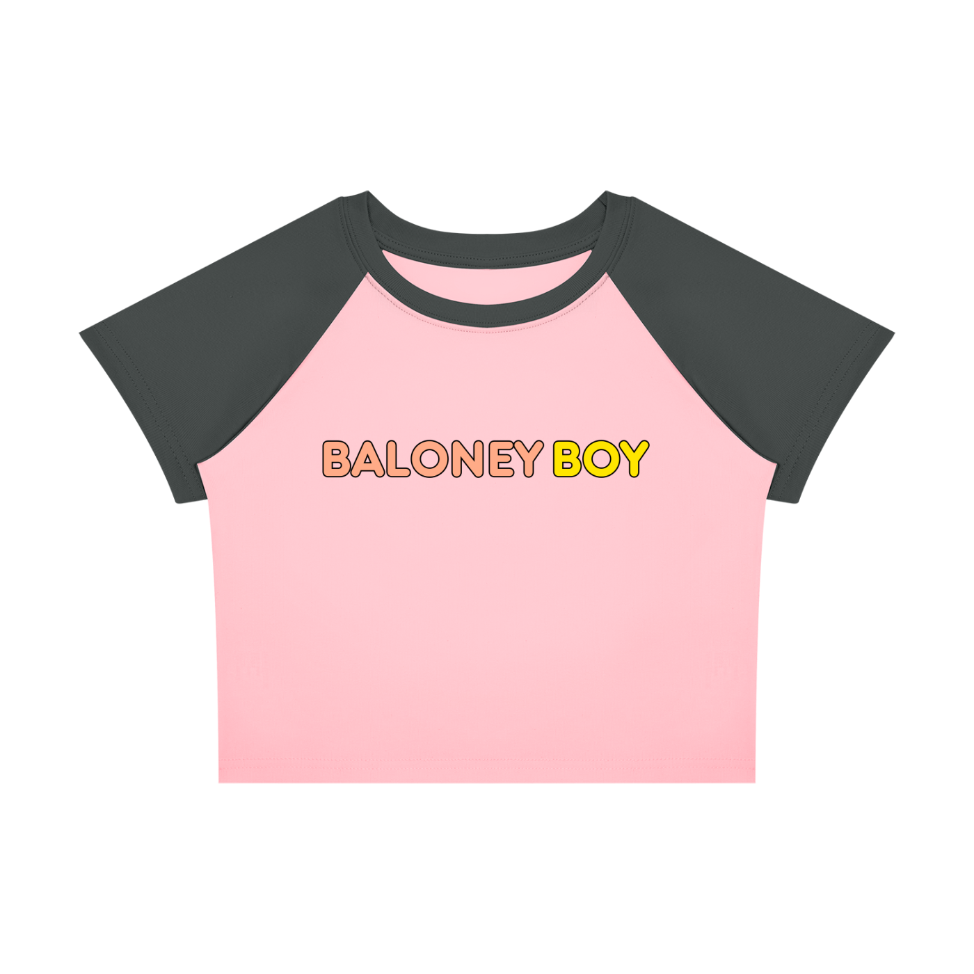 Color Block Crop T-Shirt