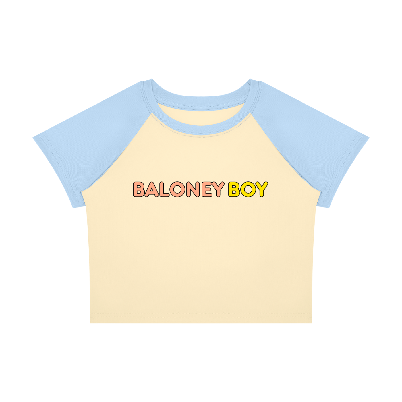 Color Block Crop T-Shirt